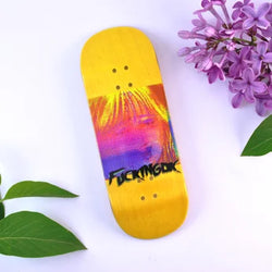 DK Fingerboards Single Deck - 'F@cking DK' Yellow